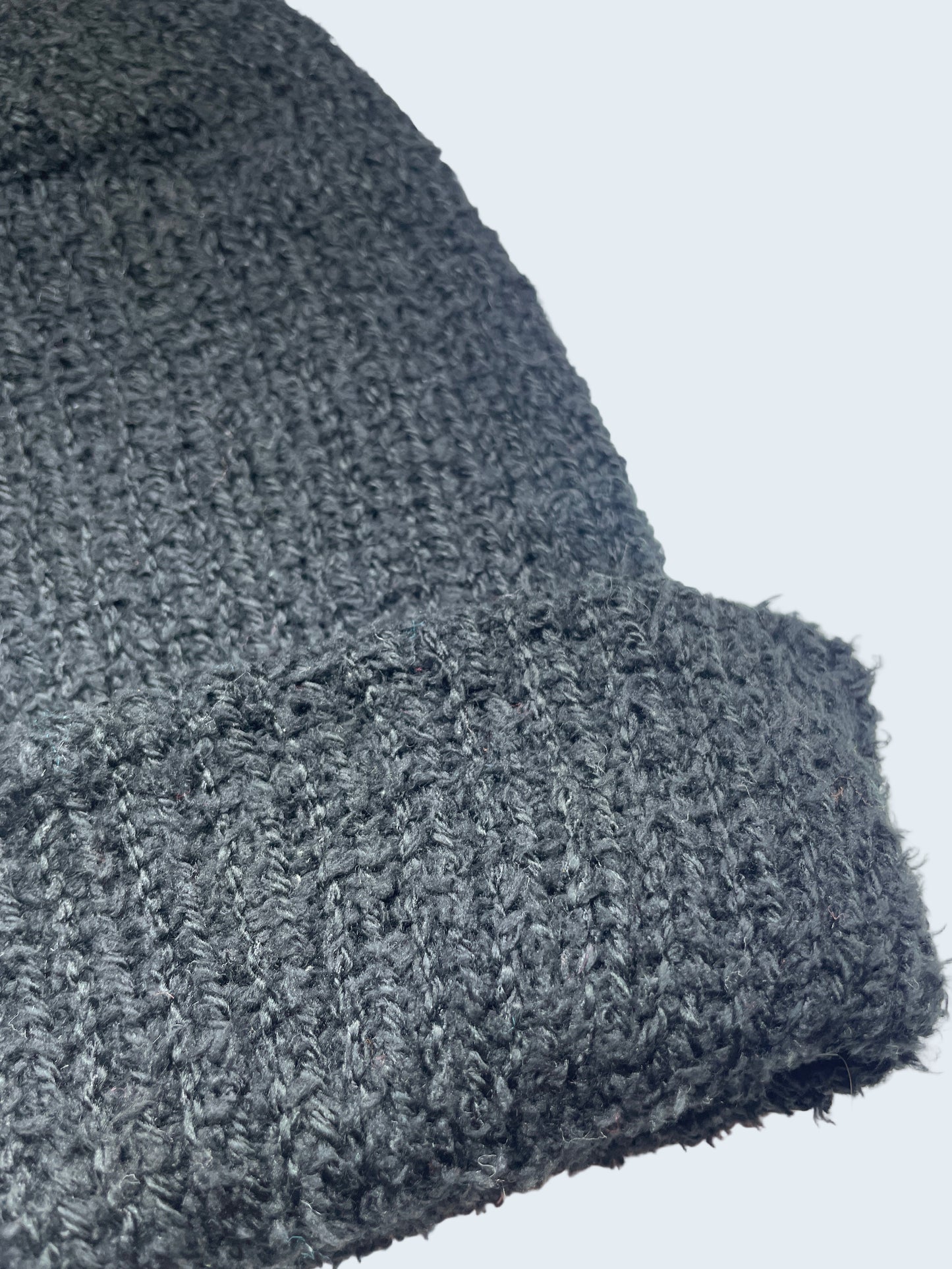 Knitted ScrappyCap in Charcoal Teddy