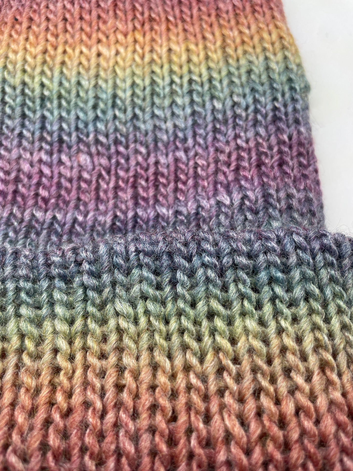 Knitted ScrappyCap in Dusky Rainbow