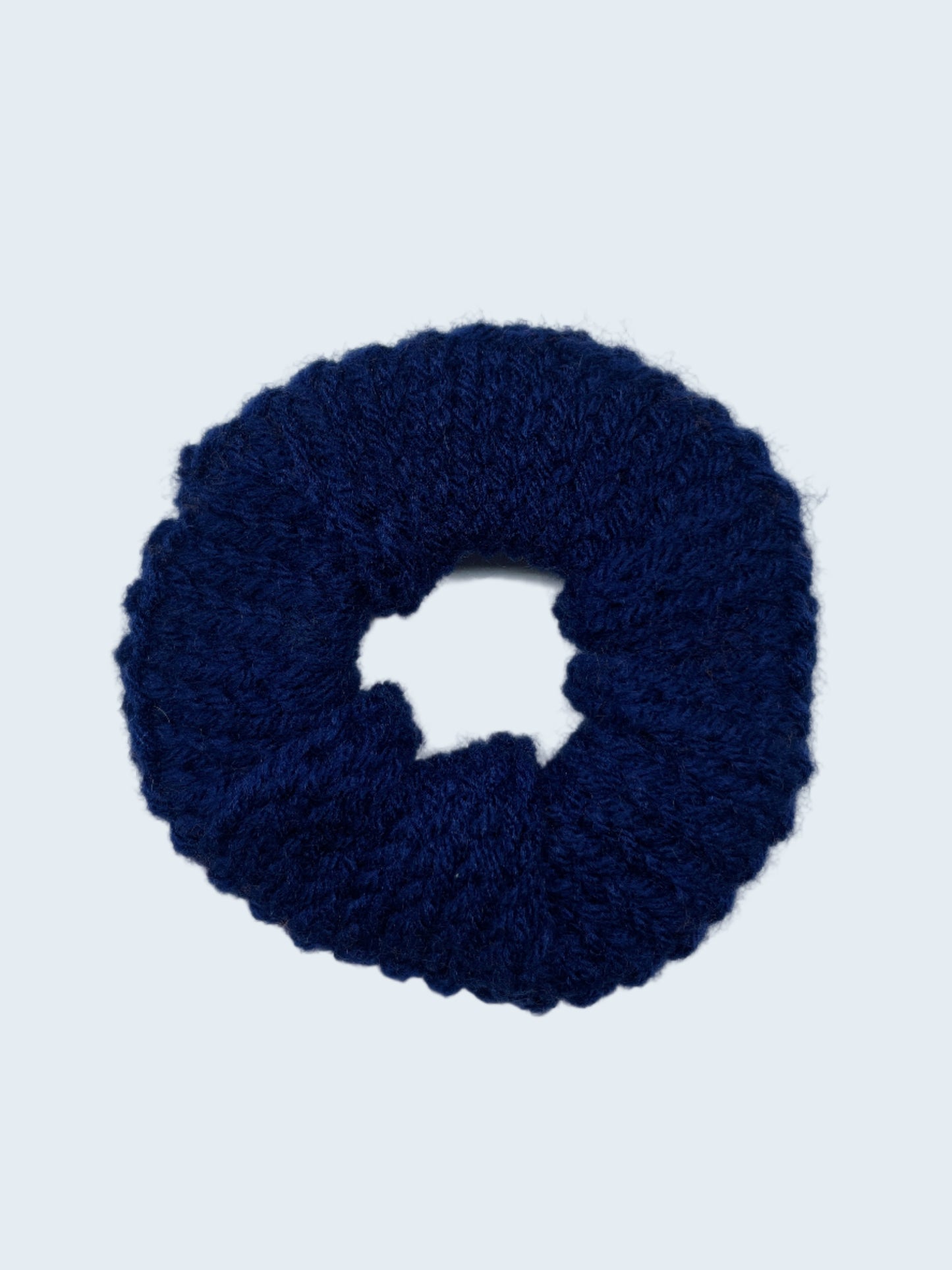 Knit Scrunchie in Deep Sea