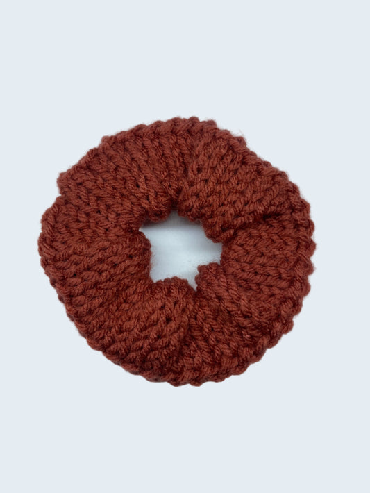 Knit Scrunchie in Terracotta