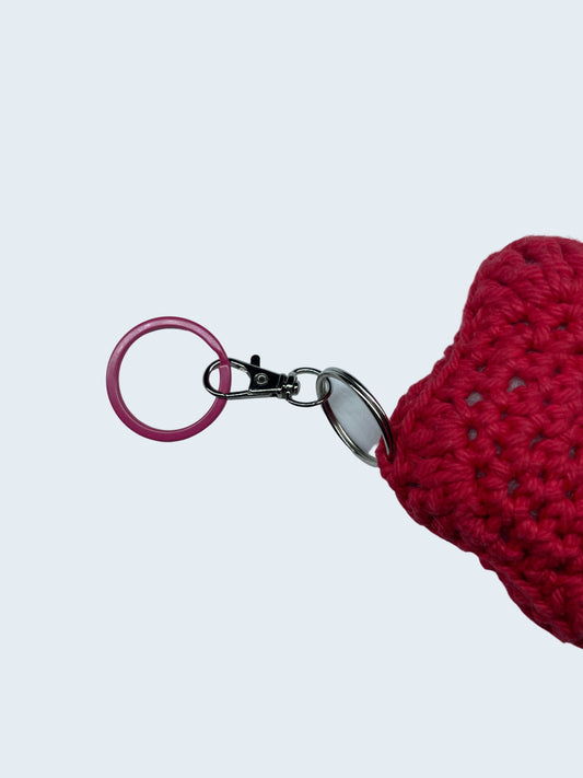 Star Puff Keychain in Cherry Bomb